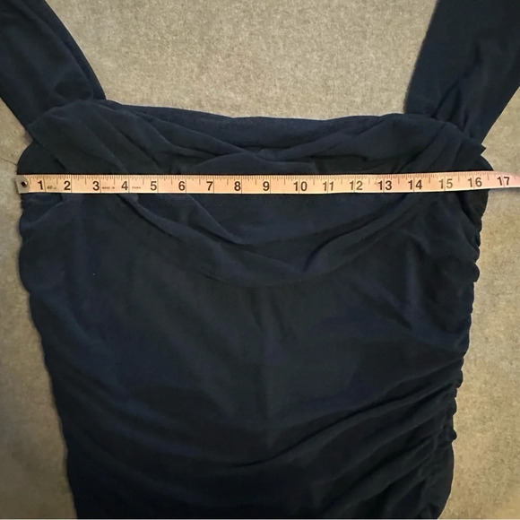 NWT PRETTYGARDEN Off The Shoulder Ruched Bodycon Dress Midi Dress Navy size XL - Picture 8 of 11
